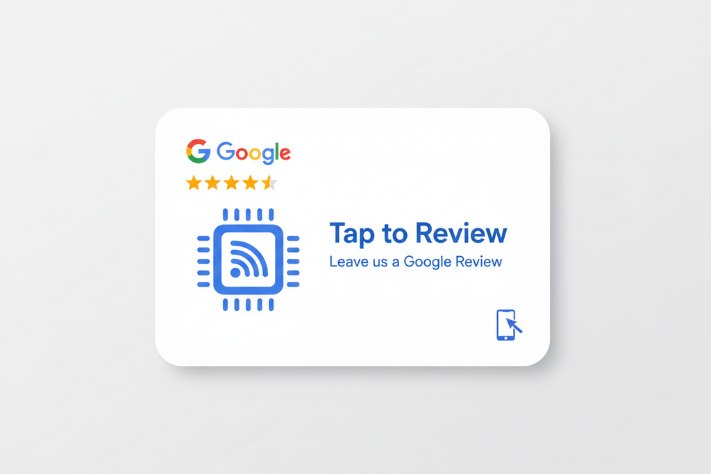Google Review Card NFC station table NFC